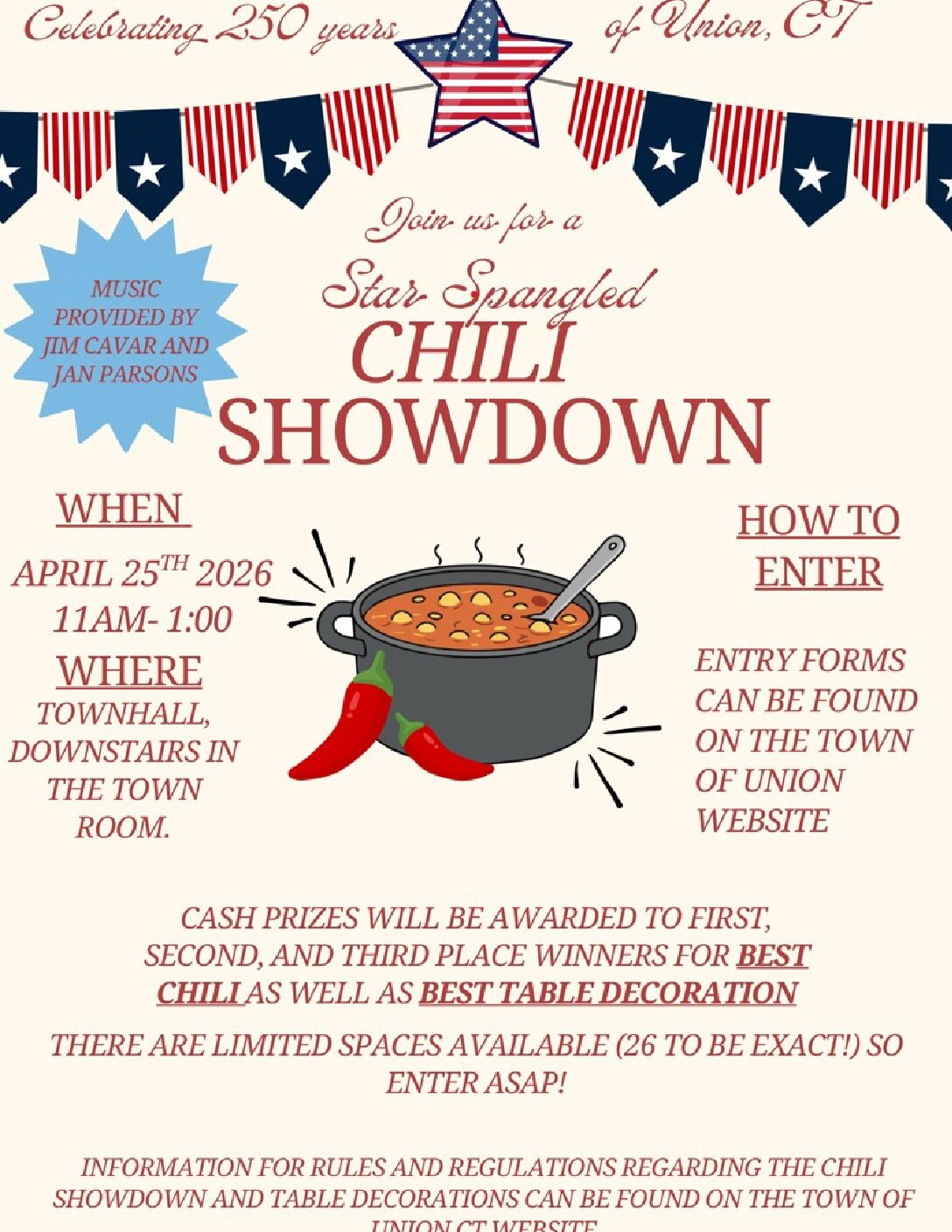 Star Spangled Chili Showdown Flyer